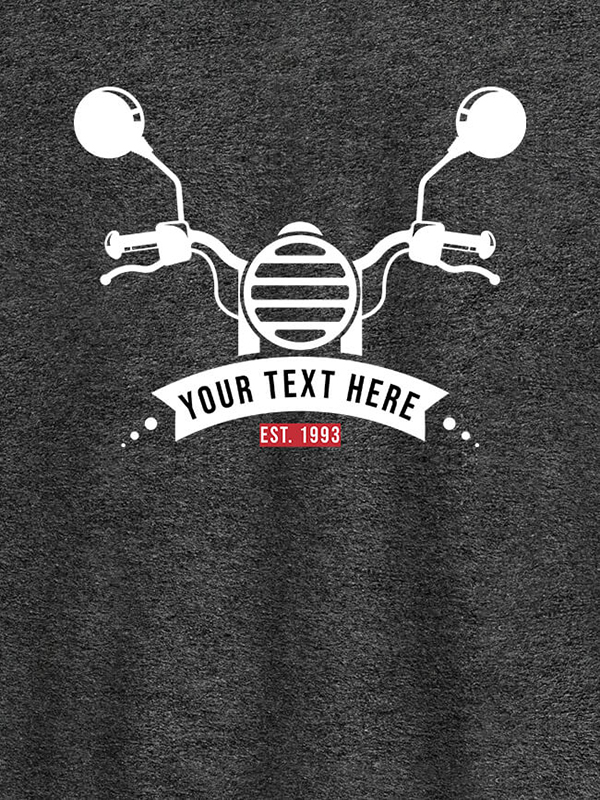 Custom Your text with Bike Theme On Personalized Tshirt