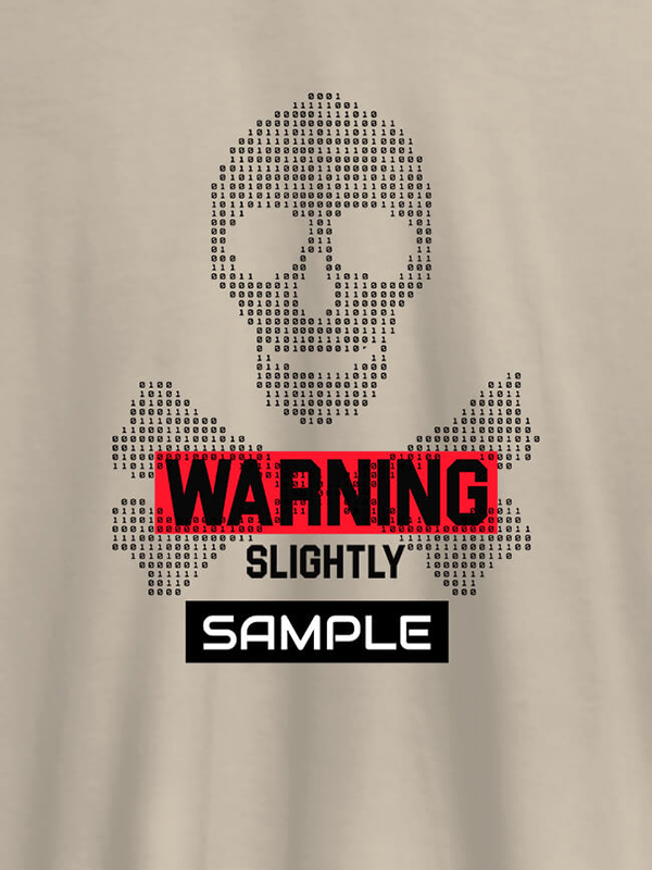 Custom Danger Zone Warning Personalised Printed Mens T Shirt