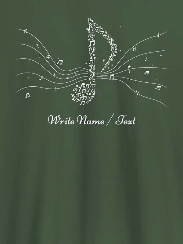 Custom Musical Theme with Your Name On Personalized Tshirt