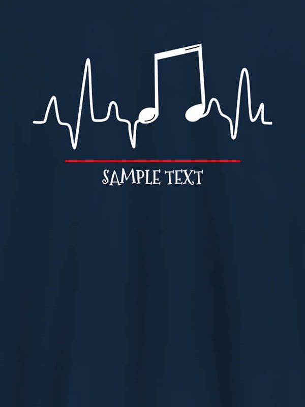 Custom Musical Note Frequency Mens Personalised T Shirt