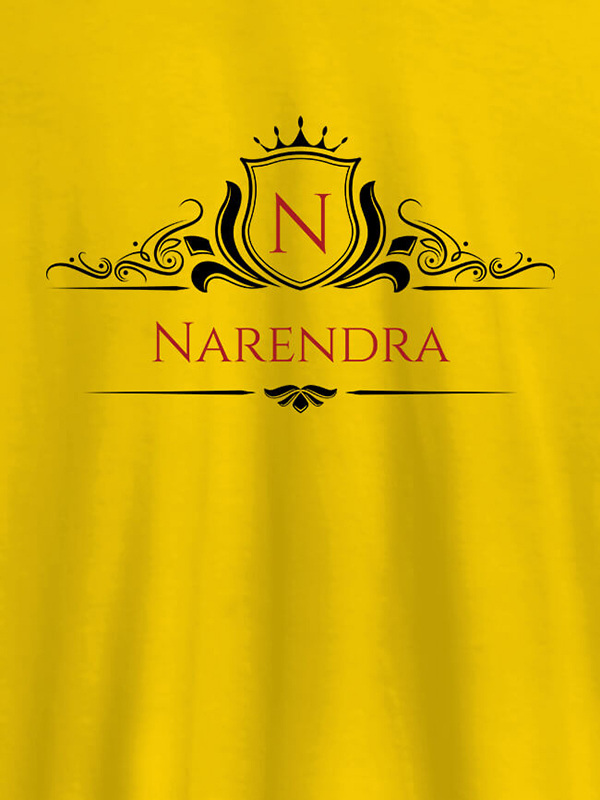 Custom Shield Design with Initial and Text On Men T Shirts with Name, Text, and Photo