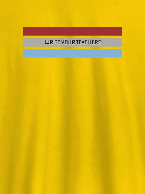 Custom Tricolor Stripes with Your Name On Customized Tshirt for Men