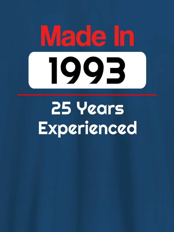 Custom Made In Year Experienced Printed Mens T Shirt Design