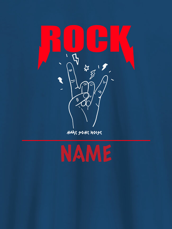 Custom Rock Make Some Noise With Name Personalized Mens T Shirt