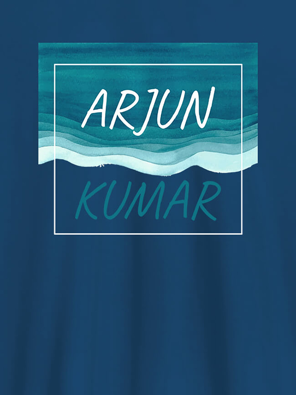 Custom Watercolor Design With Name Personalised Mens T Shirt
