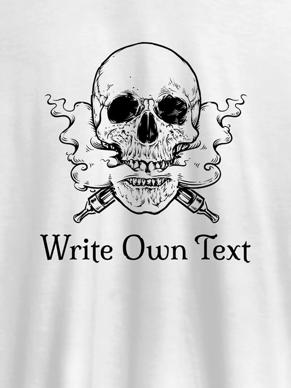 Custom Skull Design with Text On Personalized Tshirt