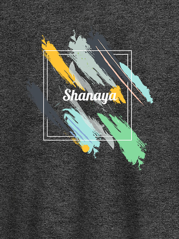 Custom Personalised Womens T Shirt Name With Abstract Design