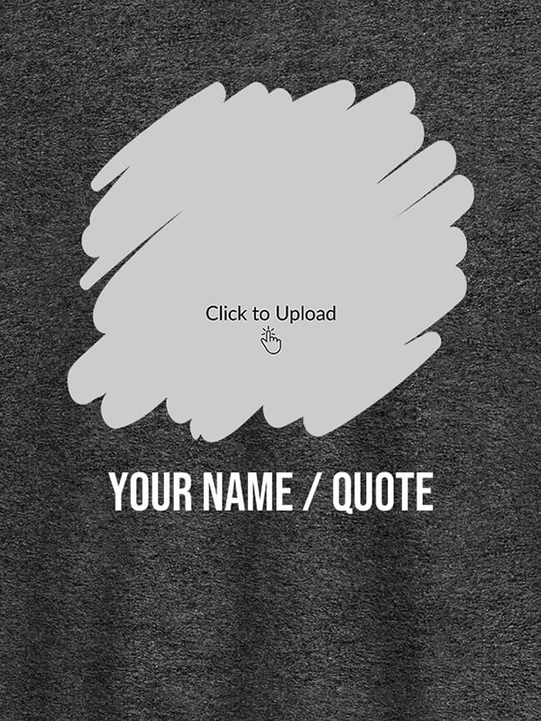 Custom Your Photo in Circle Grunge Shape On T-shirts For Women with Name, Text and Photo