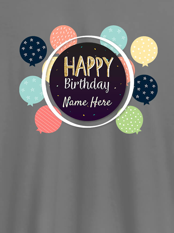 Custom Personalised Happy Birthday Womens T Shirt With Name