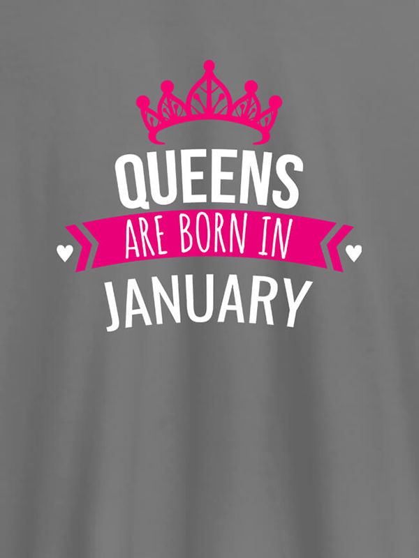 Custom Queens Are Born In January Personalised Womens T Shirt With Name