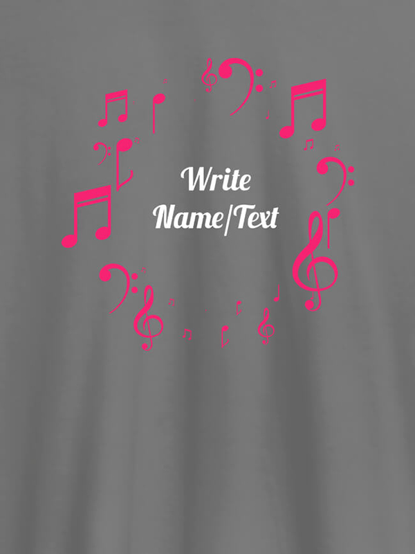Custom Musical Symbols with Your Name On T-shirts For Women with Name, Text and Photo