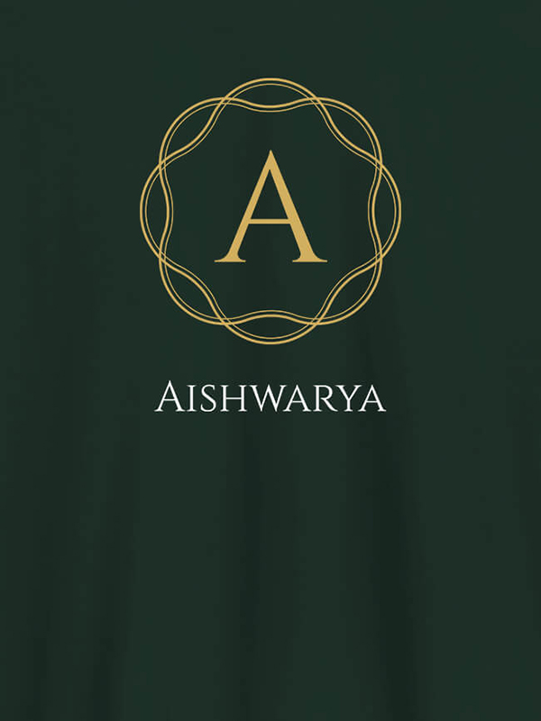 Custom Wave Design with Initial and Your Name On T-shirts For Women with Name, Text and Photo