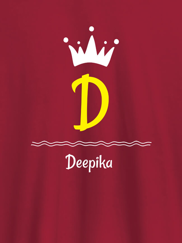 Custom Queen with Initial and Name On T-shirts For Women with Name, Text and Photo