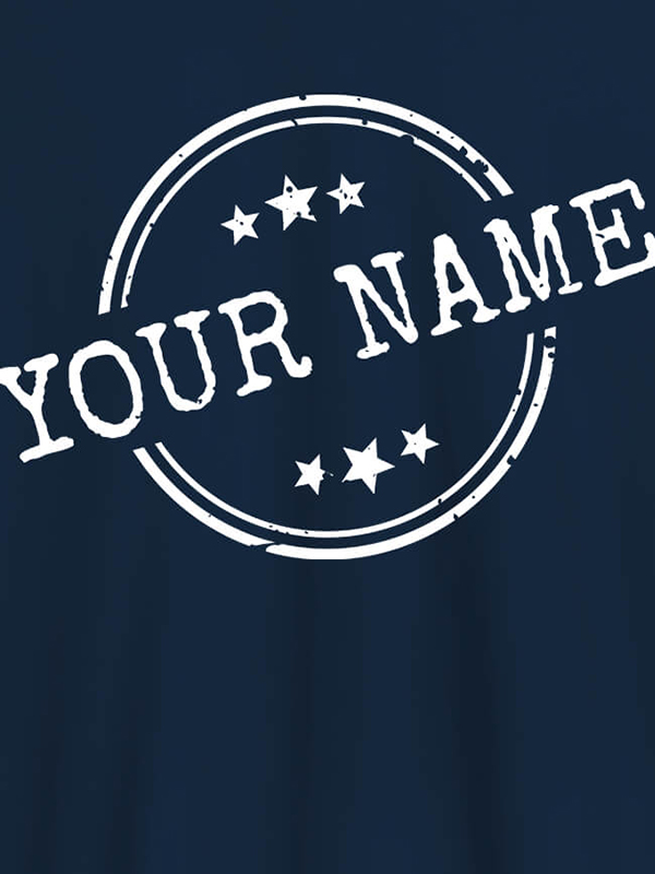 Custom Stamp with Stars Theme and Your Name On Customized Women T-Shirt