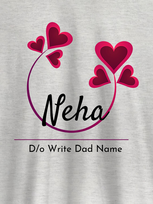 Custom Personalised Womens T Shirt With Your Dad Name