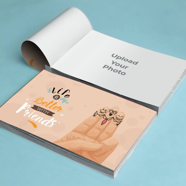 Custom Life is better with Friends quote cover design