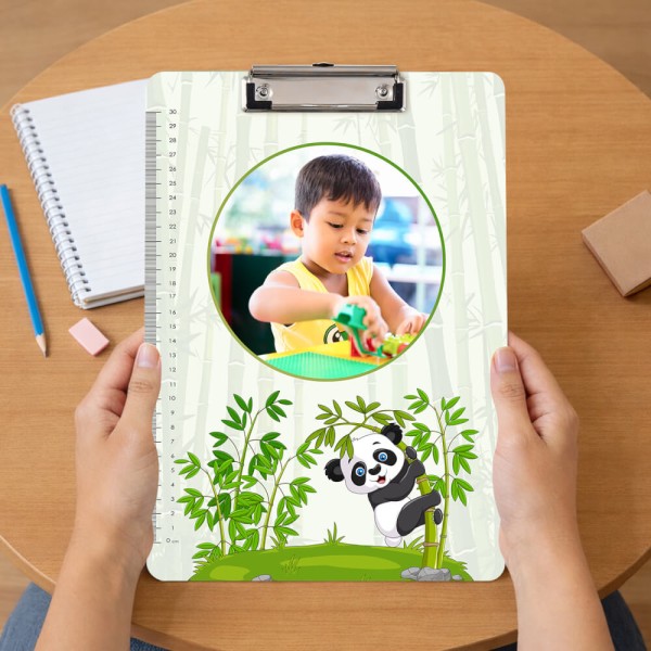 Custom Leafy Green Panda Bamboo Forest Acrylic Writing Pad