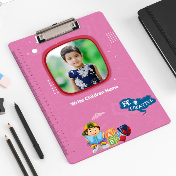 Custom Bright Pink Be Creative Blocks Acrylic Writing Pad