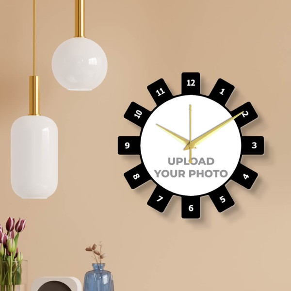 Custom Wheel Shaped Photo Wall Clock