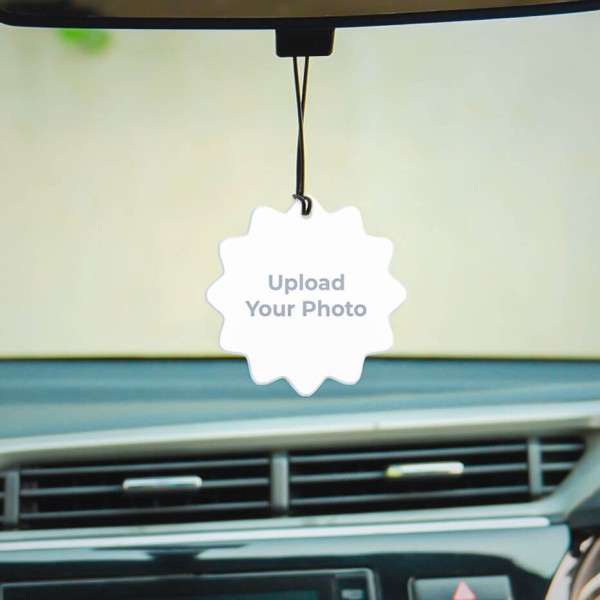 Custom Flower Shaped Acrylic Photo Car Hanging