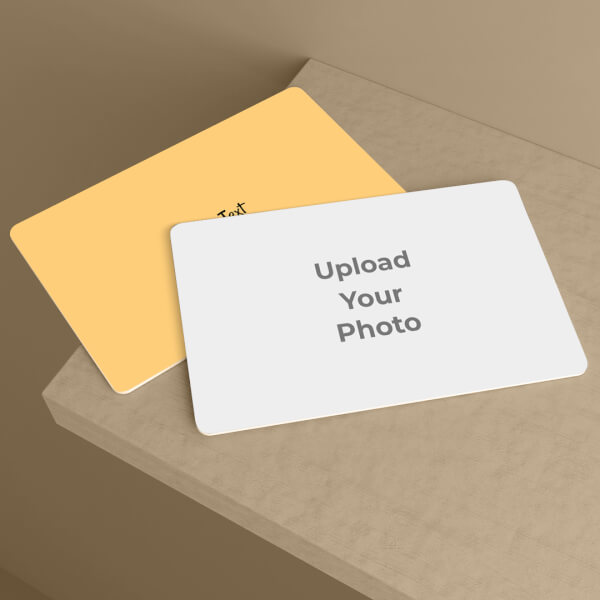 Custom Plain Yellow Background Landscape Design Wallet Card