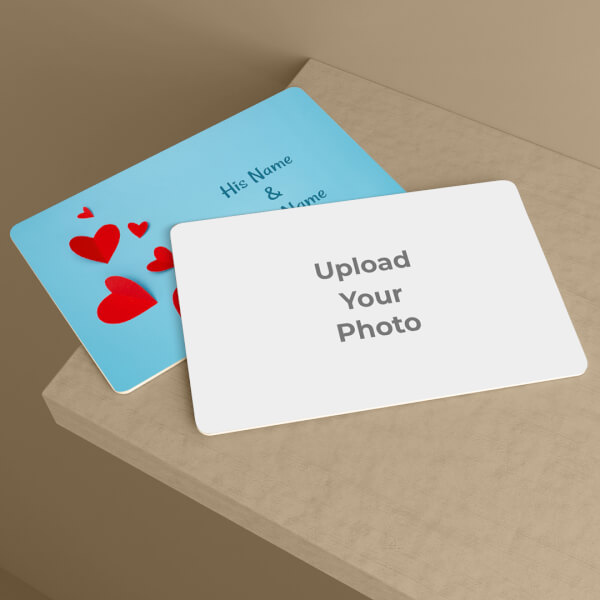 Custom Couple Hearts Design Wallet Card