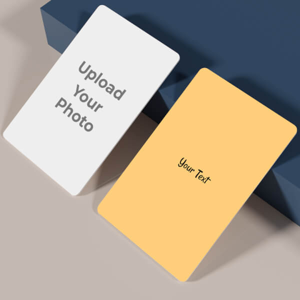 Custom Plain Yellow Background Portrait Design Wallet Card