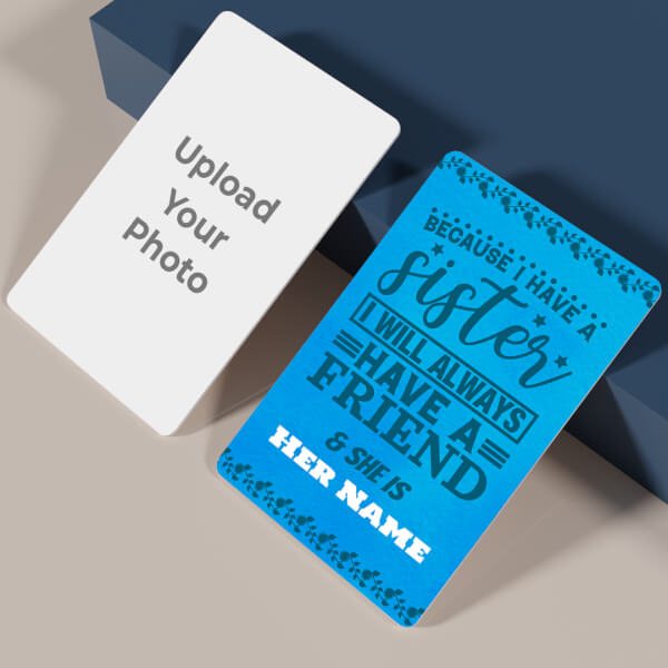 Custom My Sister is My Best Friend Design Wallet Card