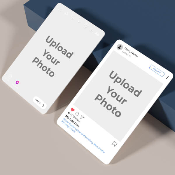 Custom Social Media Story And Likes Design Wallet Card