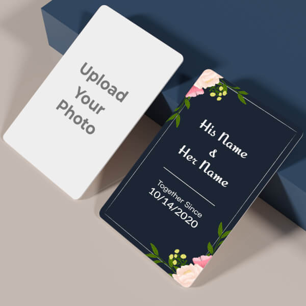 Custom Floral Design Wallet Card