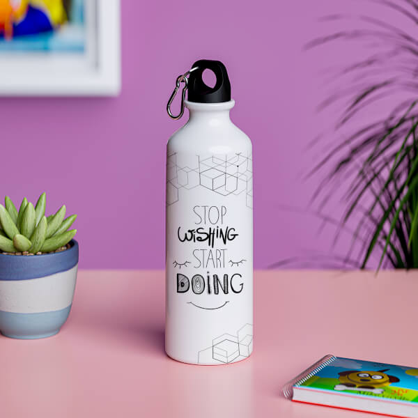 Custom Quote with your image hexagonal design sipper bottle-Printshoppy Sipper Bottles