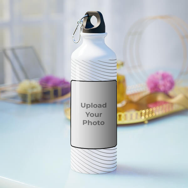 Custom 3 picture upload with wave design sipper bottle-Printshoppy Sipper Bottles