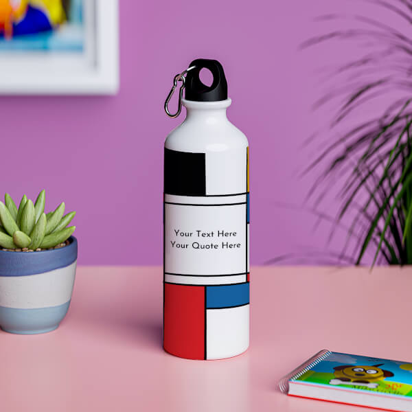 Custom Checkered design sipper with text-Printshoppy Sipper Bottles