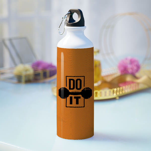 Custom Motivational quote with two picture upload design-Printshoppy Sipper Bottles