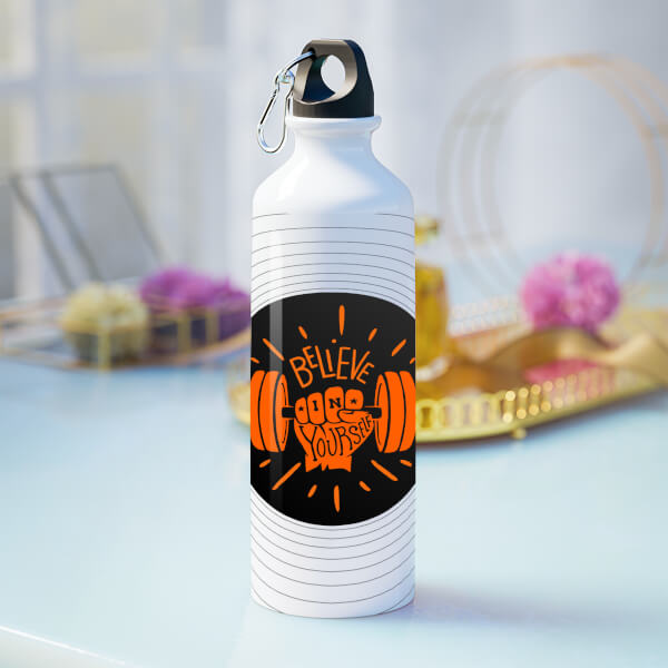 Custom Believe In yourself custom sipper bottle-Printshoppy Sipper Bottles