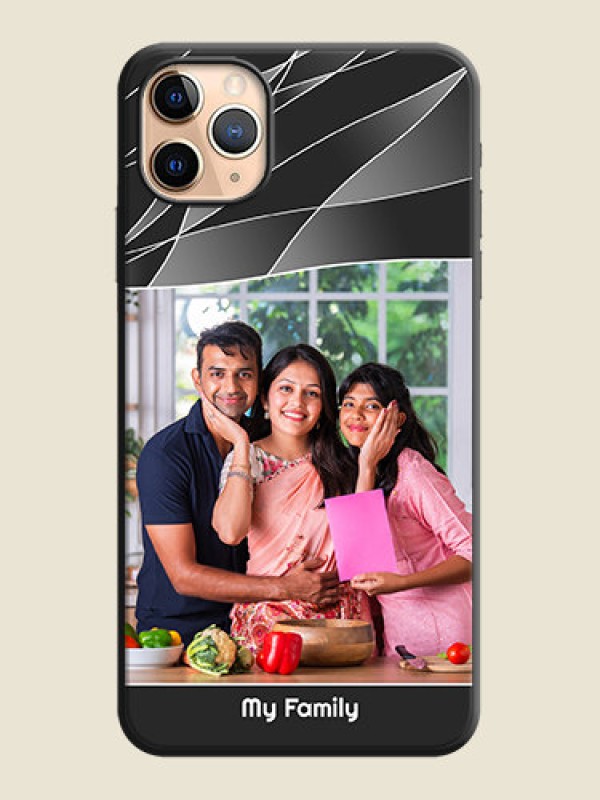 Custom Mixed Wave Lines - Photo on Space Black Soft Matte Mobile Cover - iPhone 11 Pro Max