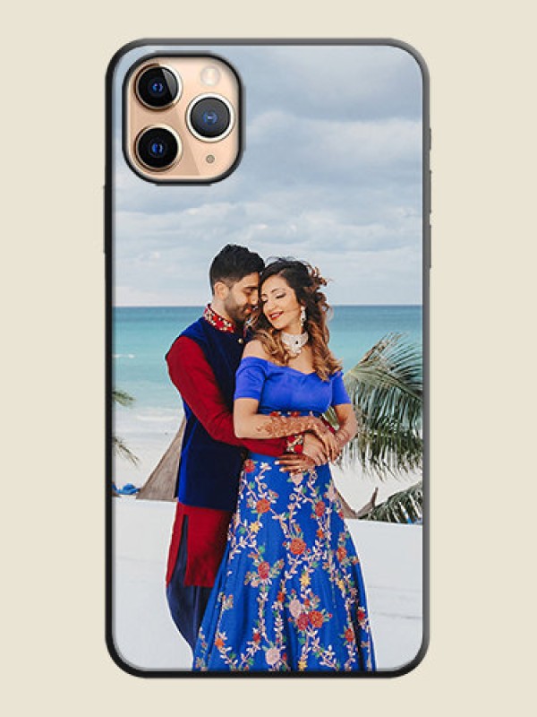 Custom Full Single Pic Upload On Space Black Personalized Soft Matte Phone Covers -Apple Iphone 11 Pro Max