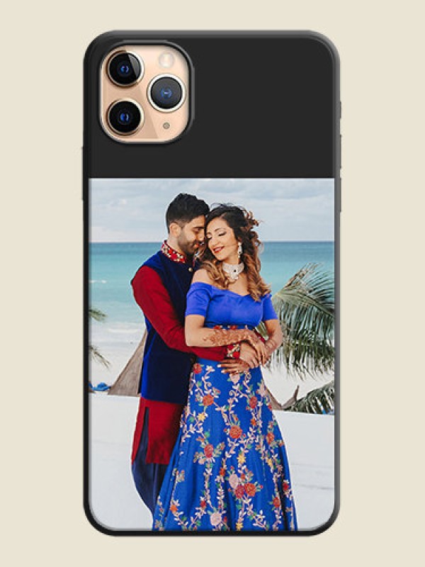 Custom Image Upload With Space Black Color On Custom Soft Matte Mobile Back Cover - iPhone 11 Pro Max