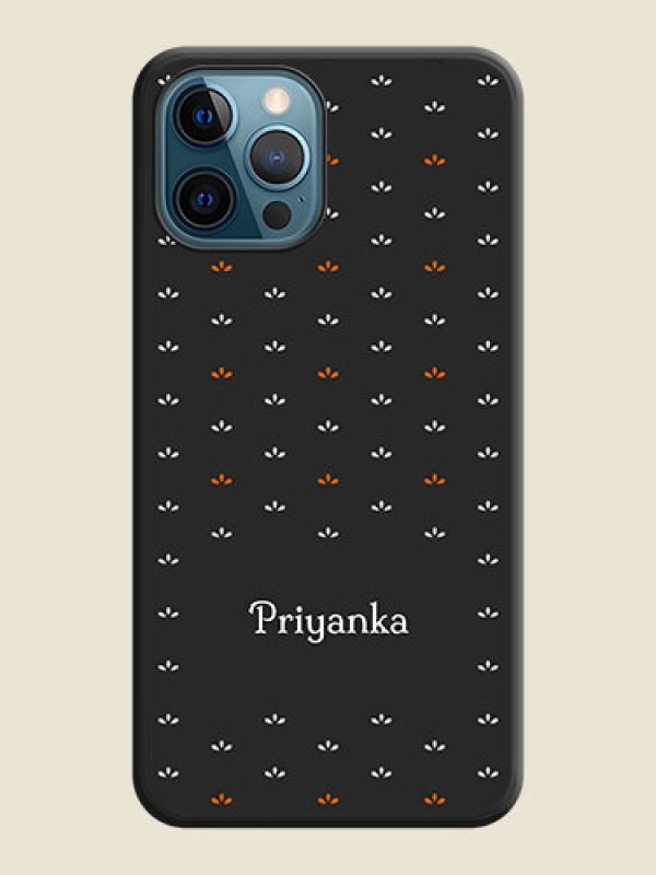 Custom Simple Pattern With Custom Text On Space Black Personalized Soft Matte Phone Covers -Apple Iphone 12 Pro Max