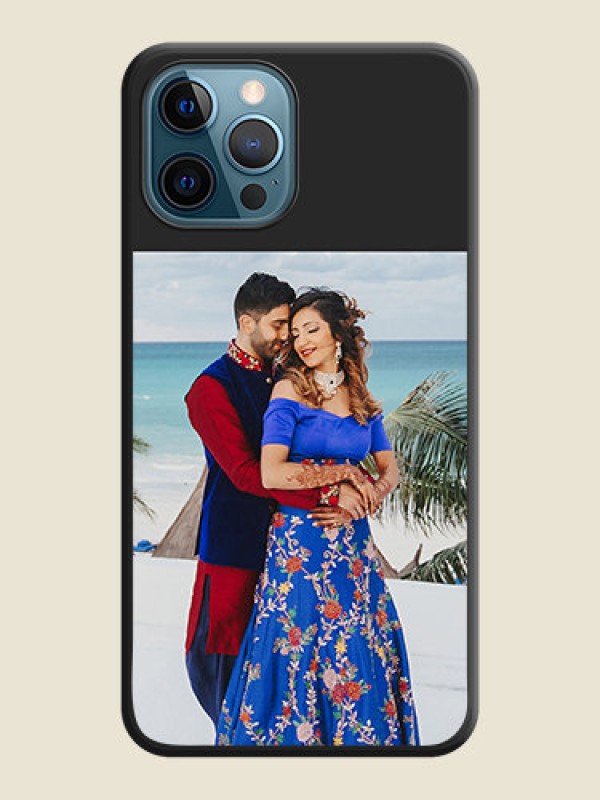 Custom Image Upload With Space Black Color On Custom Soft Matte Mobile Back Cover - iPhone 12 Pro Max