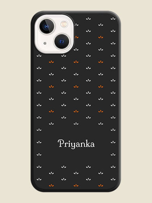 Custom Simple Pattern With Custom Text On Space Black Personalized Soft Matte Phone Covers -Apple Iphone 14