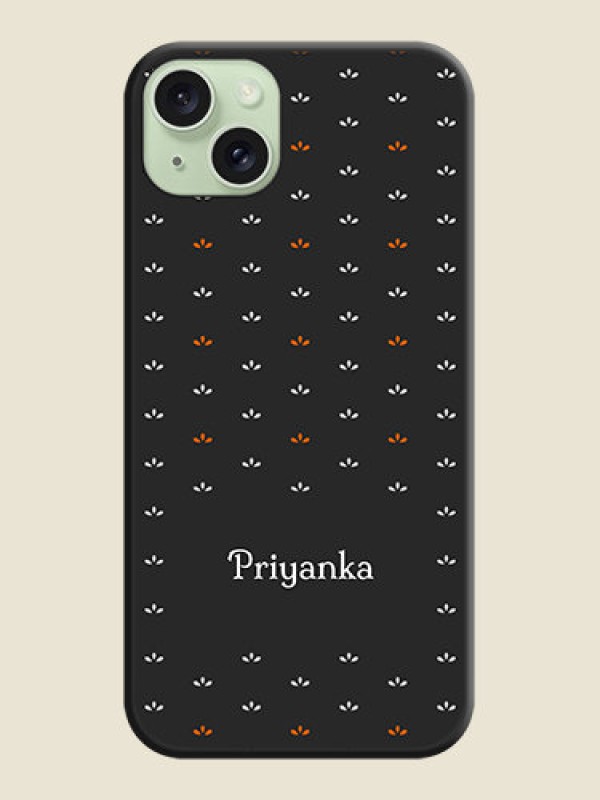 Custom Simple Pattern With Custom Text On Space Black Personalized Soft Matte Phone Covers - iPhone 15 Plus