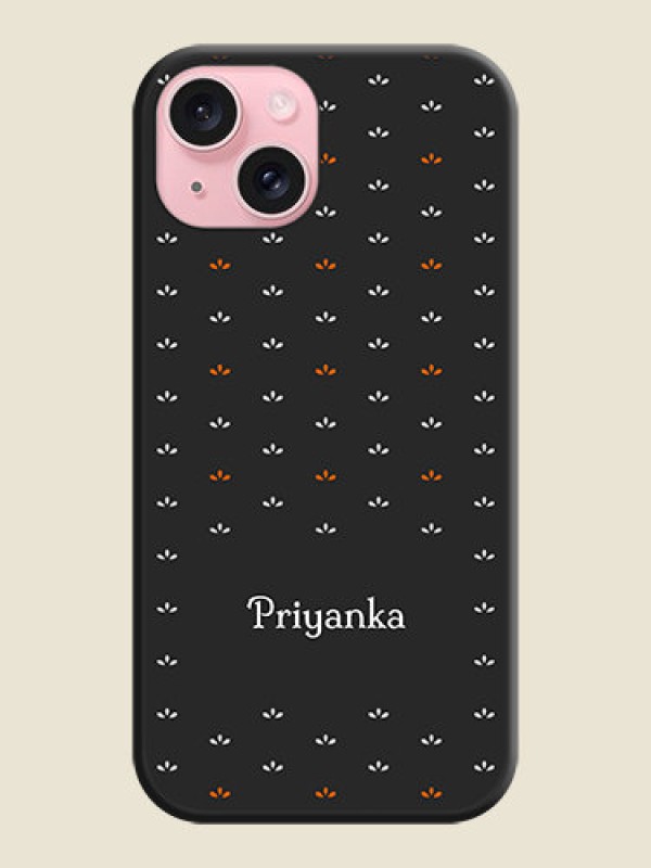 Custom Simple Pattern With Custom Text On Space Black Personalized Soft Matte Phone Covers - iPhone 15