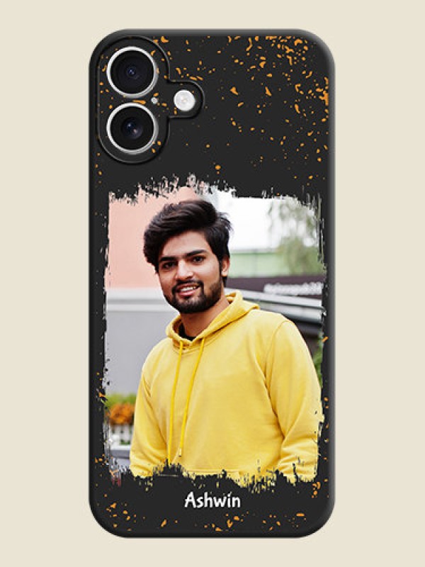 Custom Spray Free Design on Photo On Space Black Custom Soft Matte Mobile Back Cover - iPhone 16 Plus