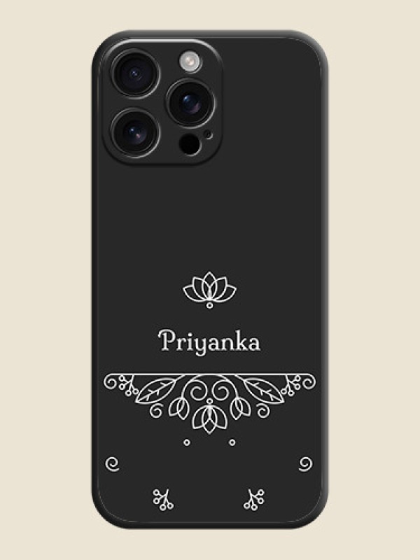 Custom Lotus Garden Custom Text On Space Black Custom Soft Matte Mobile Back Cover - iPhone 16 Pro Max