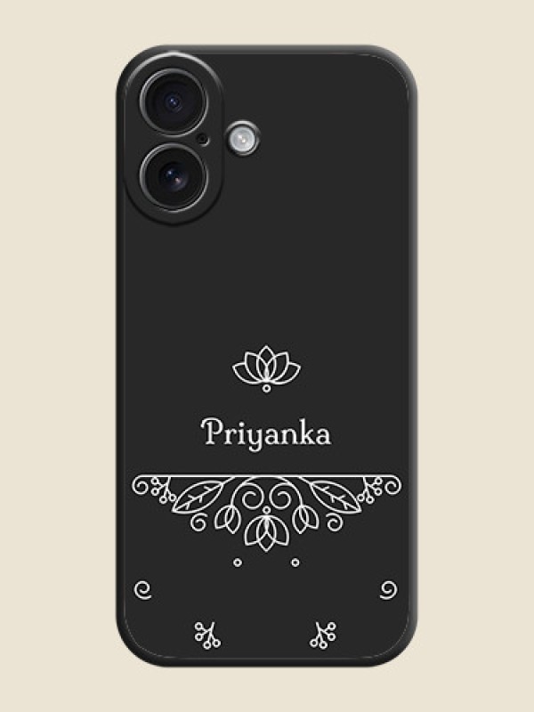 Custom Lotus Garden Custom Text On Space Black Custom Soft Matte Mobile Back Cover - iPhone 16