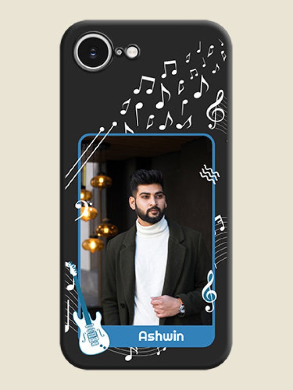 Custom Musical Theme Design with Text on Photo On Space Black Custom Soft Matte Mobile Back Cover - iPhone 16e