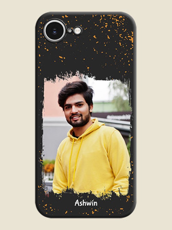 Custom Spray Free Design on Photo On Space Black Custom Soft Matte Mobile Back Cover - iPhone 16e