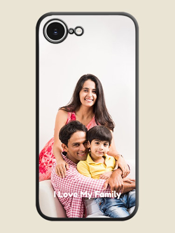 Custom Full Single Pic Upload With Text On Space Black Custom Soft Matte Mobile Back Cover - iPhone 16e