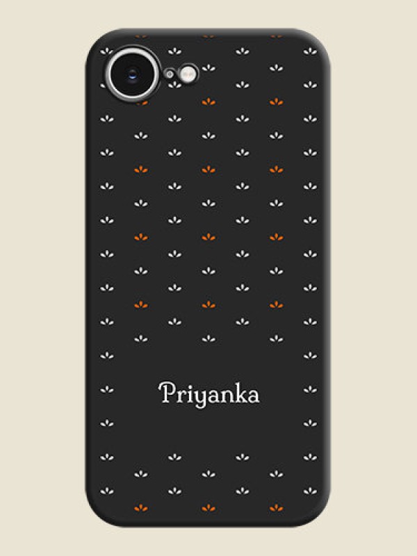 Custom Simple Pattern With Custom Text On Space Black Custom Soft Matte Mobile Back Cover - iPhone 16e
